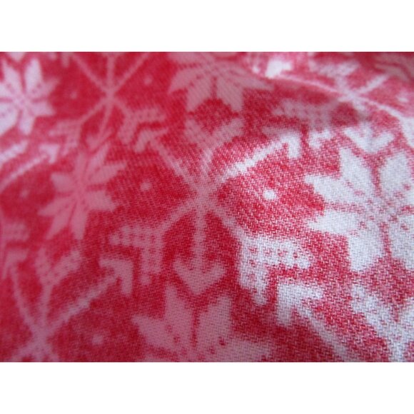 Lands End Red White Snowflake Flannel Button Up Nightshirt GUC Ladies 1X Long - Picture 16 of 16